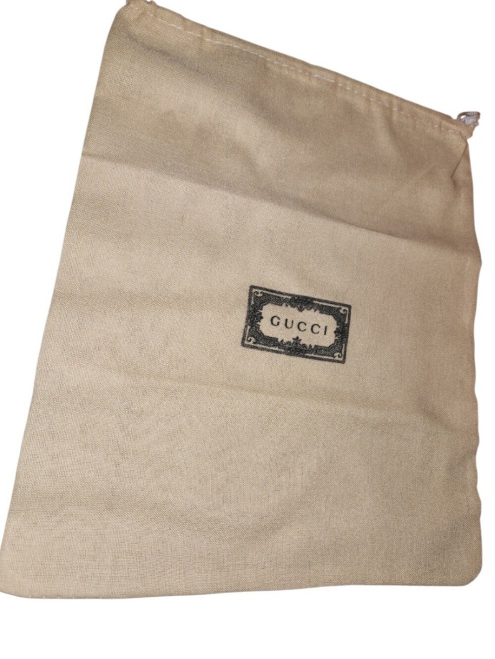 Gucci Drawstring Dust Bag with Black Logo